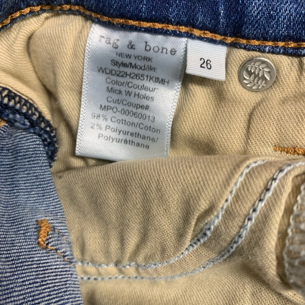 Rag & Bone Cate Ankle Skinny Frayed Jeans Size 26 - Picture 6 of 8
